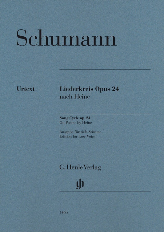 Schumann - Liederkreis Op 24 Low Voice Book