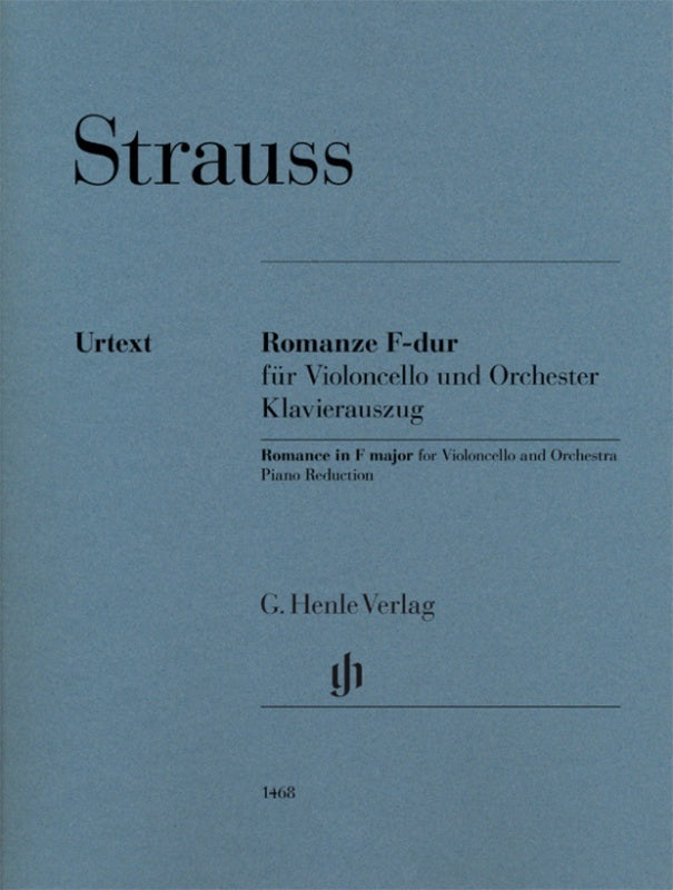 Strauss - Romance In F Major For Cello with Piano Accompaniment Book