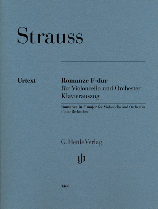 Strauss - Romance In F Major For Cello with Piano Accompaniment Book