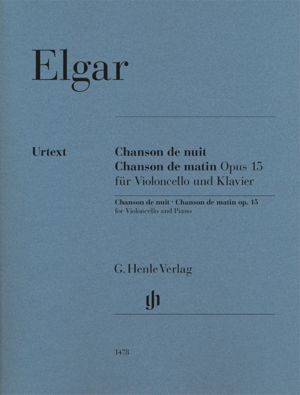 Elgar - Chanson De Nuit Chanson De Matin Op 15 Cello/Piano