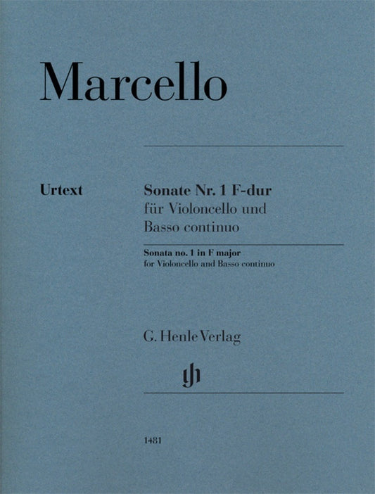 Marcello - Sonata No 1 F Major Cello/Basso Continuo Book