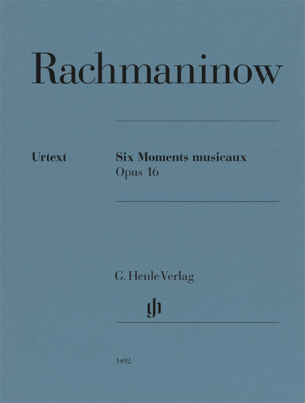 Rachmaninoff - 6 Moments Musicaux Op 16 For Piano Urtext Book