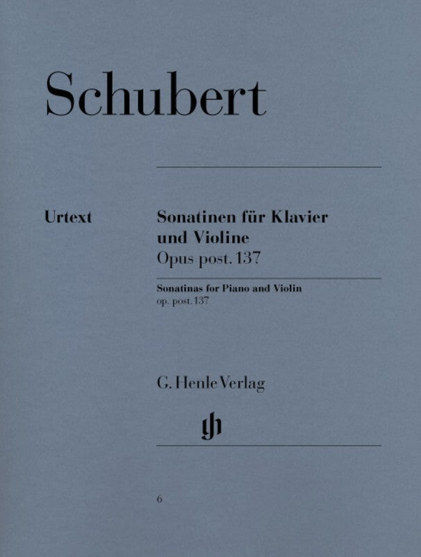 Schubert - Sonatinas Op 137 D384-5 D408 For Violin with Piano Accompaniment