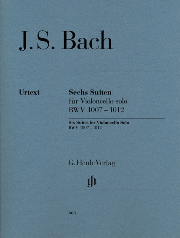 Bach - 6 Suites Bwv 1007-1012 Cello Solo Urtext