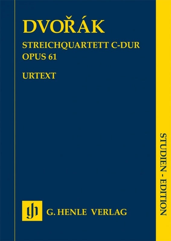 Dvorak - String Quartet C Major Op 61 Study Score