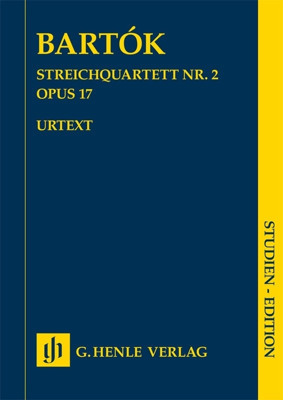 Bartok - String Quartet No 2 Op 17 Study Score