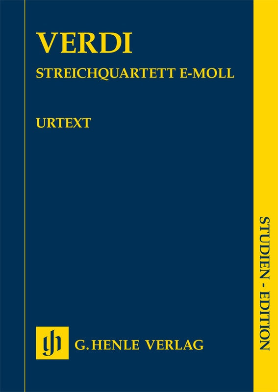 Verdi - String Quartet In E Minor Study Score