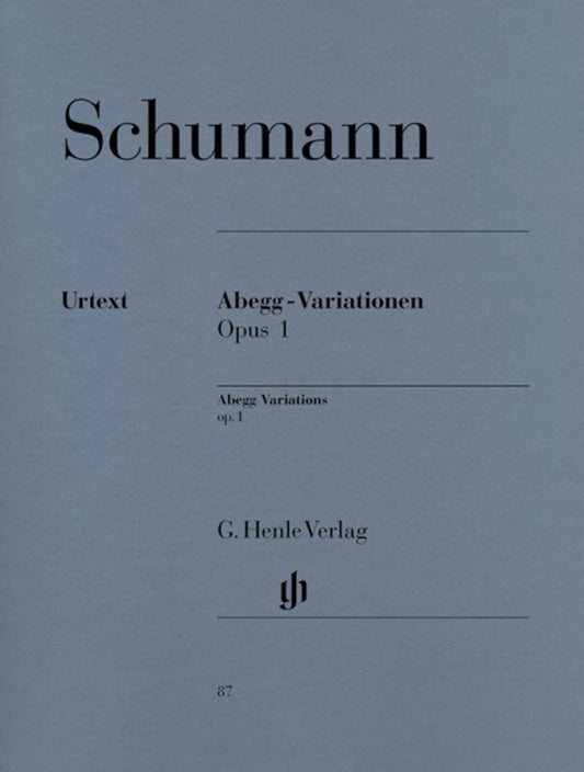 Schubert - Abegg Variations Op 1 Piano Book