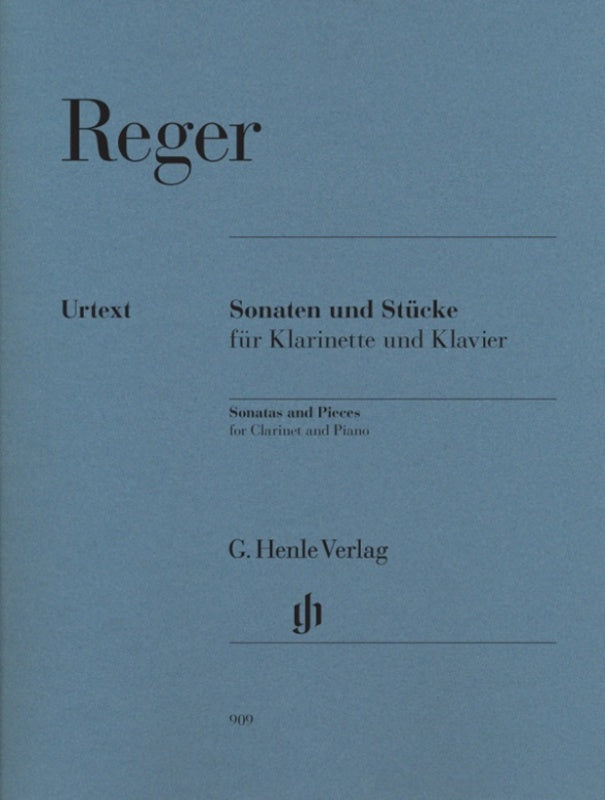 Reger - Sonata And Pieces For Clarinet/Piano Urtext