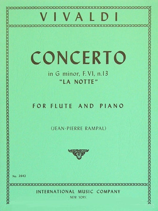 Concerto G Minor F Vi No 13 (La Notte) Flute/Piano