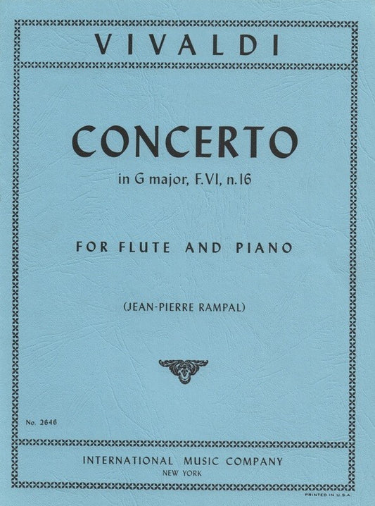 Concerto G Op 10 No 6 F Rv 437 Ed Rampal Fl Pno