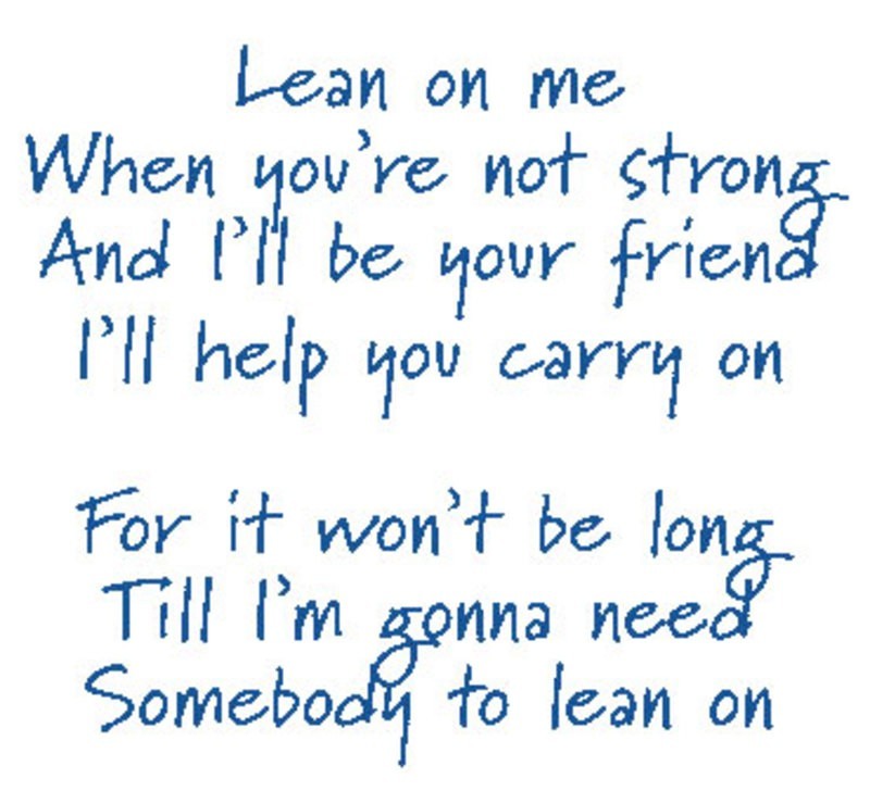 Lean On Me S/S - Music2u