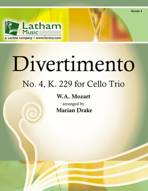 Mozart - Divertimento No 4 K 229 For Cello Trio Arr Drake