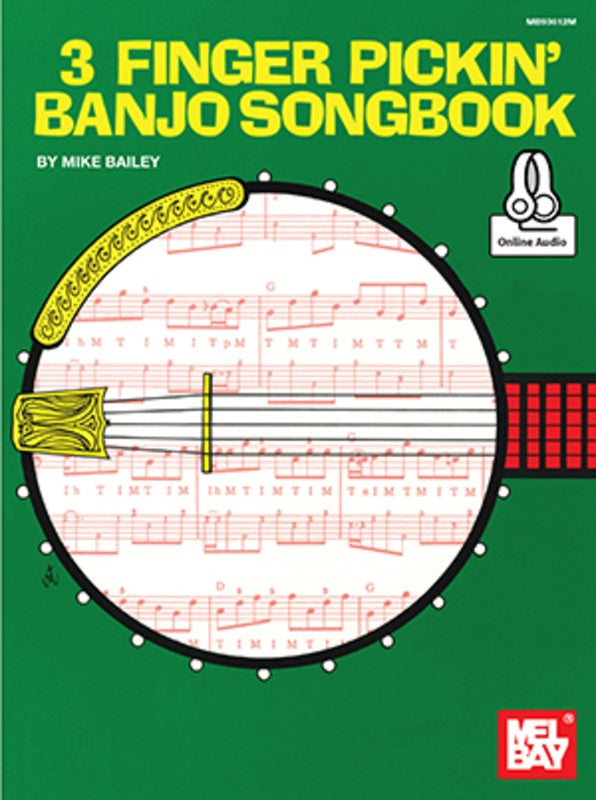 3 Finger Pickin' Banjo Songbook - Book/Ola