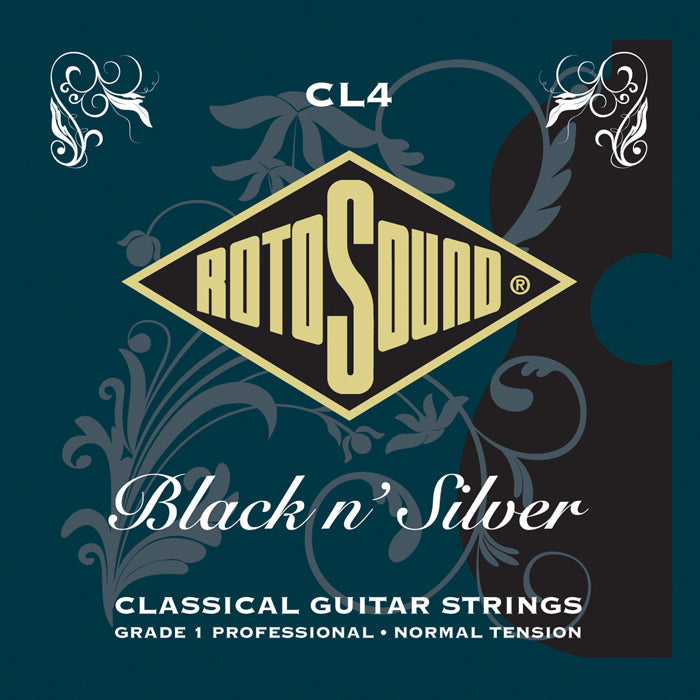 Rotosound CL4 Black N Silver Classical String Set