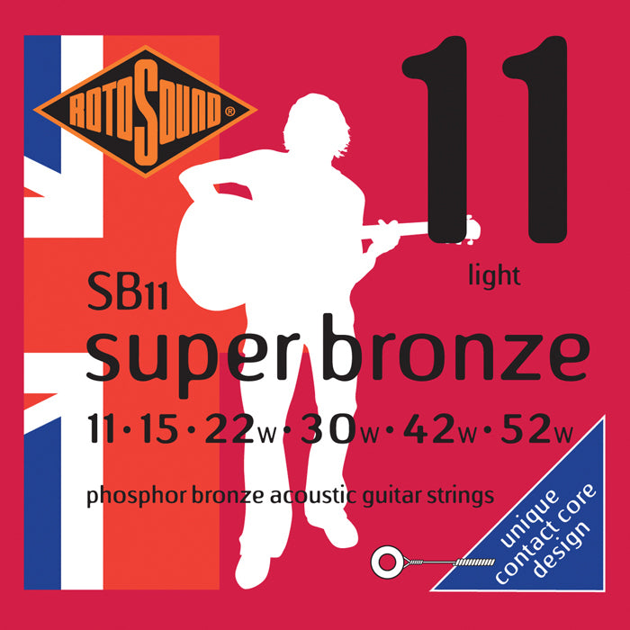 Rotosound SB11 Super Bronze Phosphor Bronze 11-52