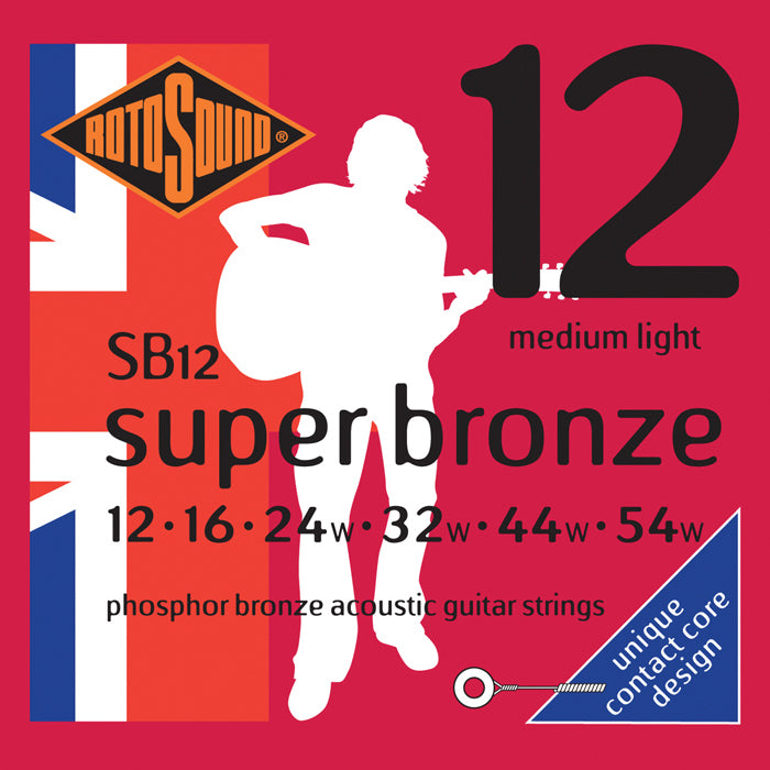 Rotosound SB12 Super Bronze Phosphor Bronze 12-54