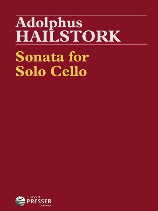 Hailstork - Sonata For Solo Cello