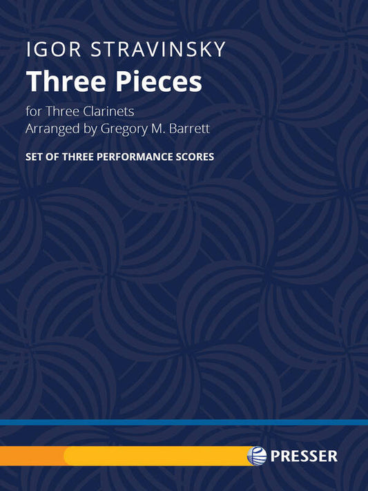 Stravinsky - 3 Pieces For 3 Clarinets Arr Barrett