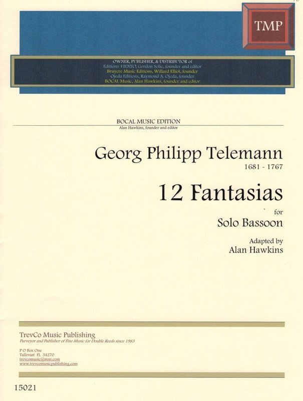 Telemann - 12 Fantasies For Solo Bassoon Arr Hawkins