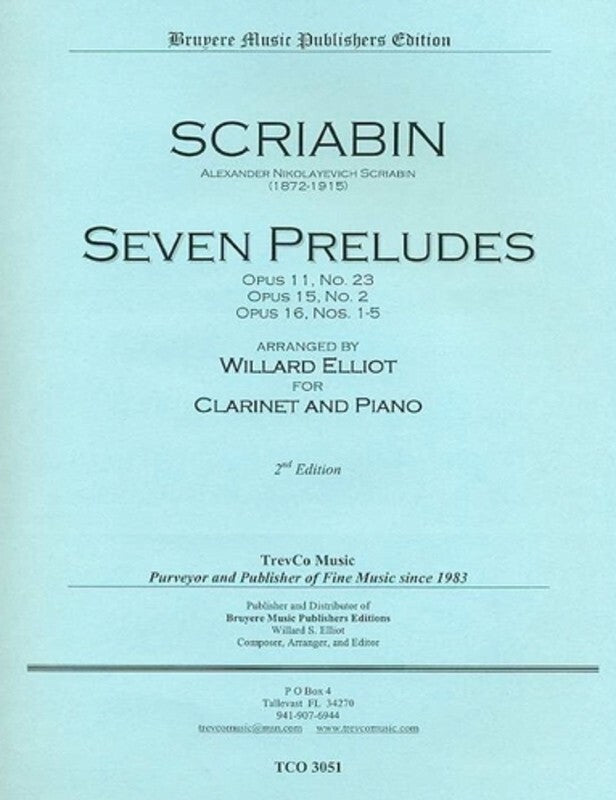 Scriabin - 7 Preludes For Clarinet & Piano