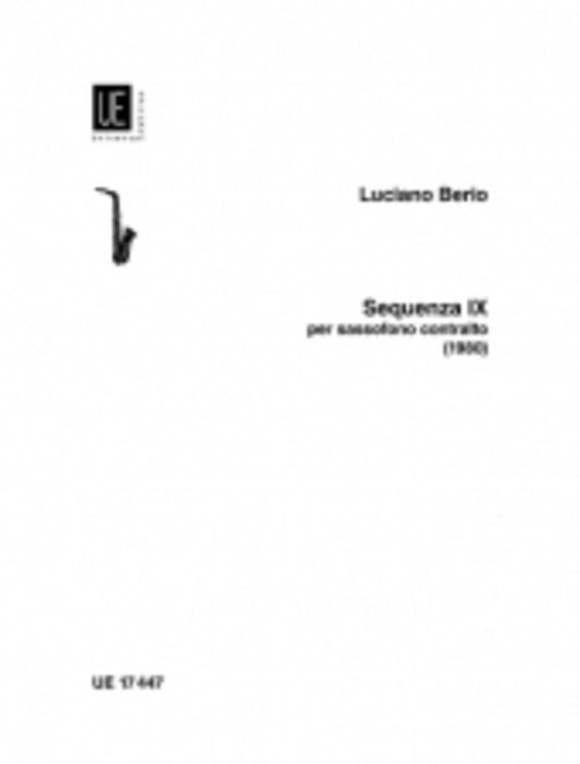 Berio - Sequenza Ixb For Alto Sax Solo