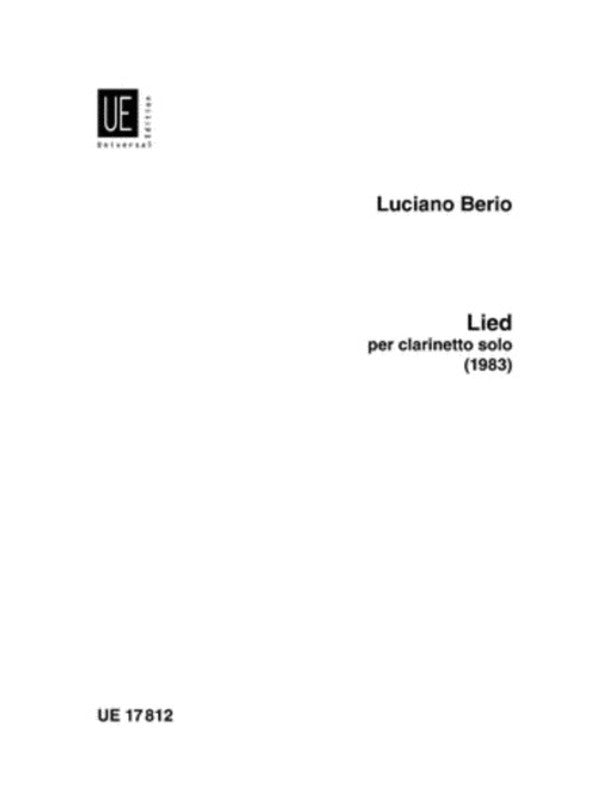 Berio - Lied For Clarinet Solo