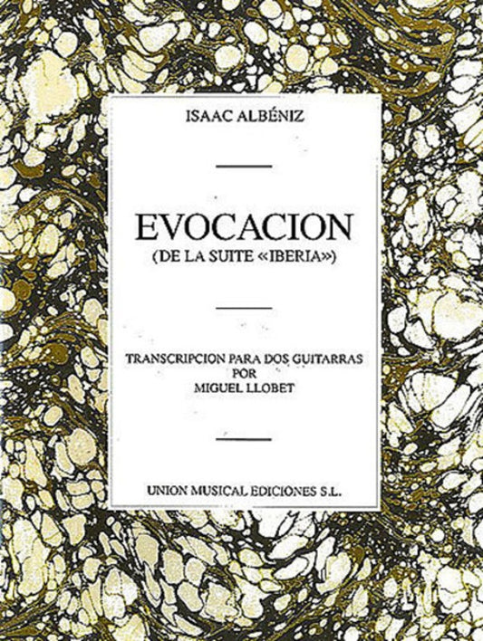 Isaac Albeniz Evocacion 2 Guitars (Llobet) Book