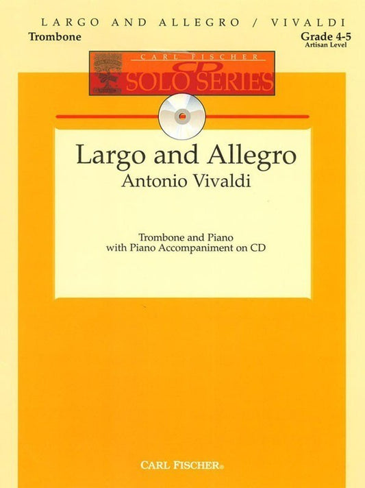 Vivaldi - Largo And Allegro Trombone/Piano Bk/Cd