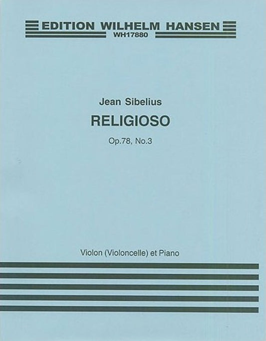 Sibelius - Religioso Op 78 No 3 Violin (Or Cello)/Piano