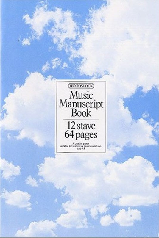 Music Manuscript Book, 12 Stave 64 Pages - Music2u