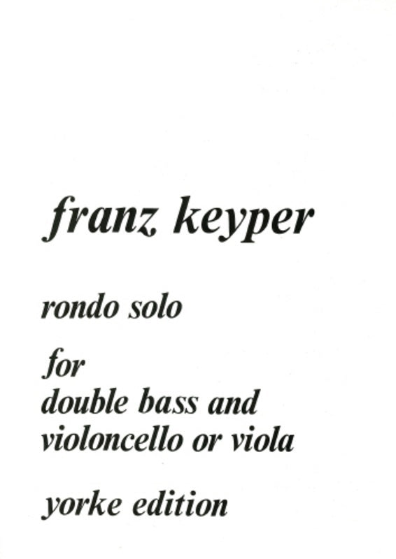 Keyper - Rondo Solo For Double Bass/Cello Or Viola