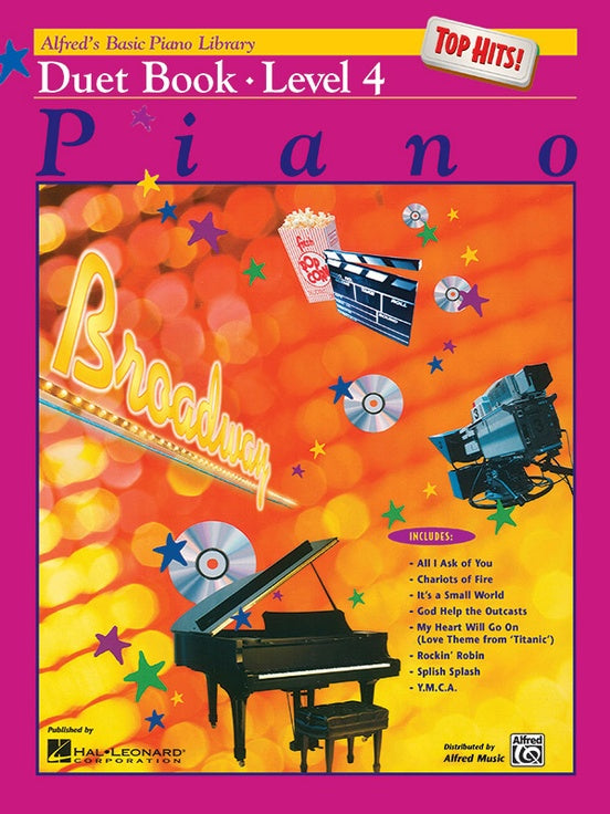 Alfred's Basic Piano Library - Top Hits Duet Level 4 Book