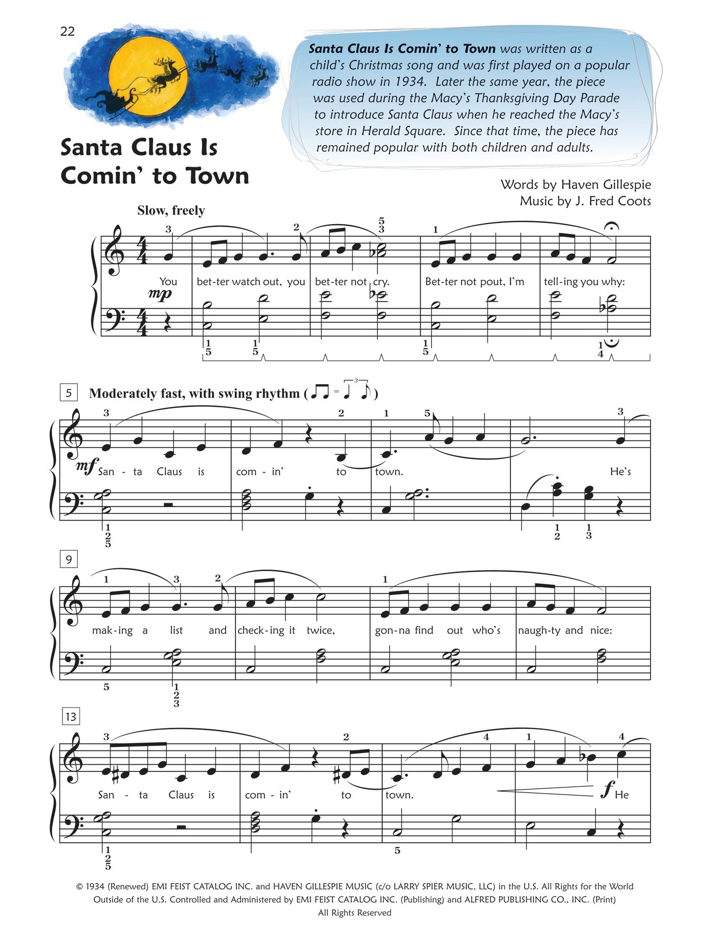 Alfred's Premier Piano Course - Christmas Book 4