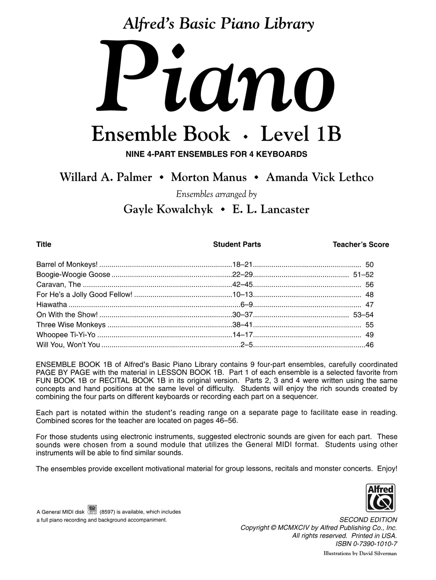 Alfred's Basic Piano Library - Ensemble Book Level 1B