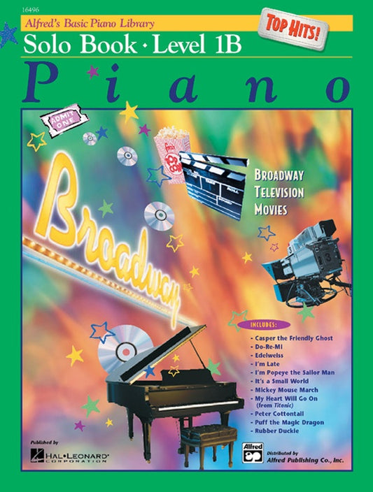 Alfred's Basic Piano Library - Top Hits Solo Book Level 1B (Book and Cd)