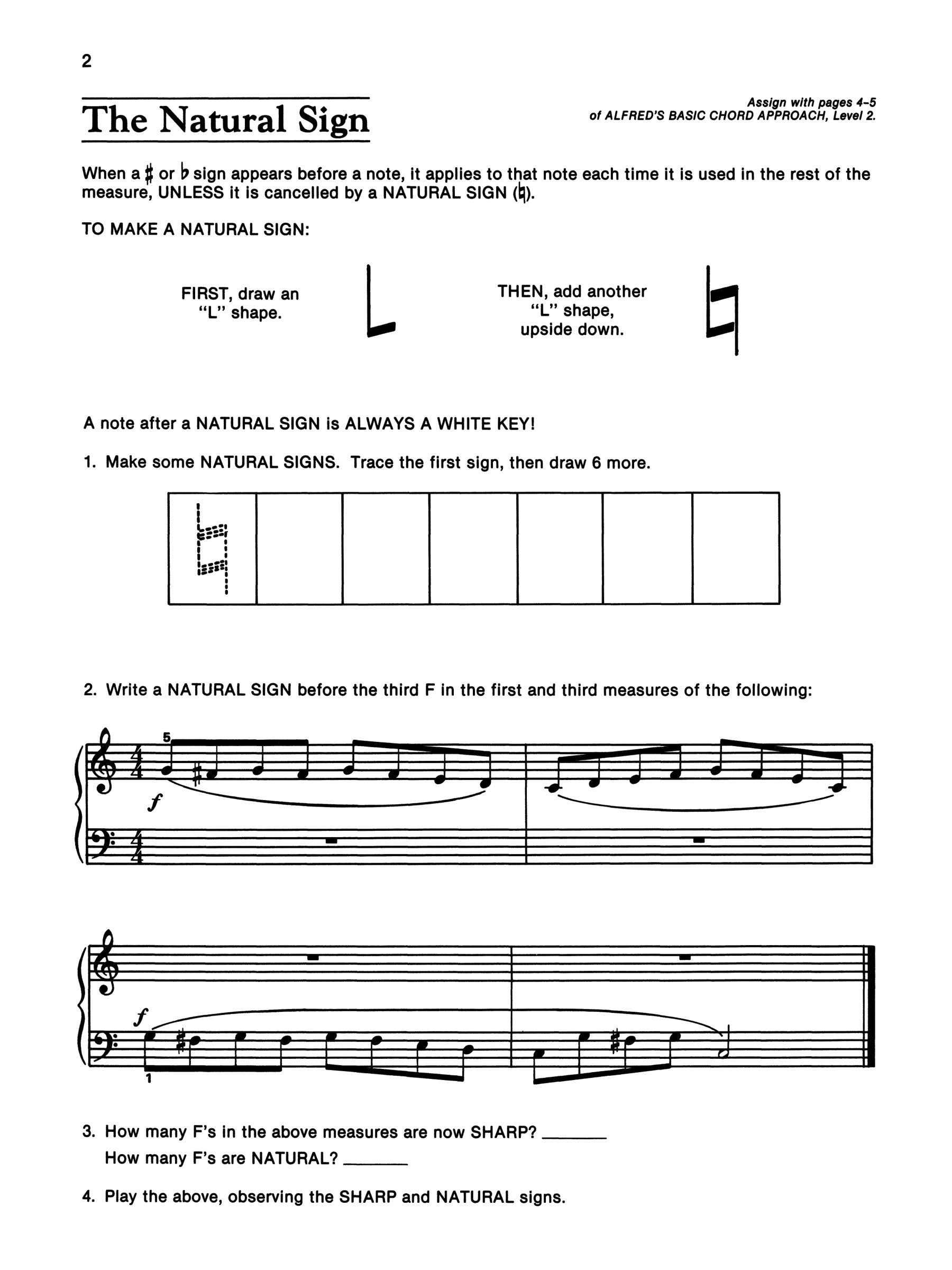 Alfred's Basic Piano Library - Chord Approach Theory Book Level 2